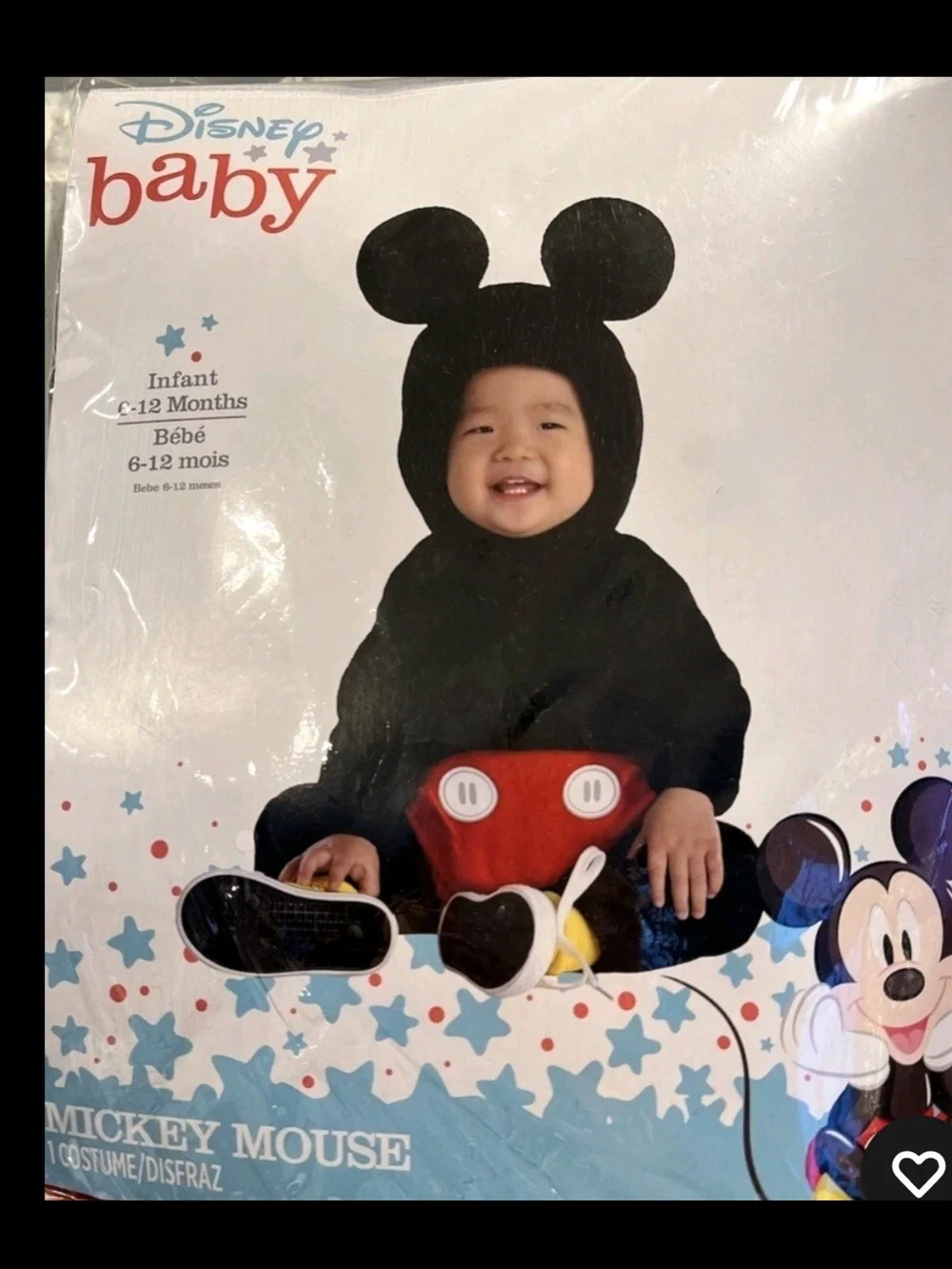 Disney Baby Mickey Mouse 6-12 Months Costume - Black & Red - Picture 2 of 6